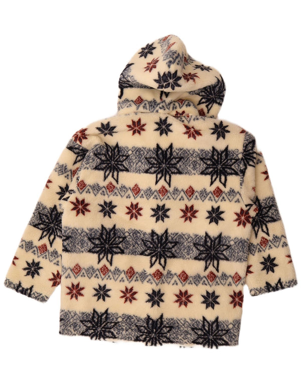 Vintage damejakke med hætte i overstørrelse UK 10 Small Beige