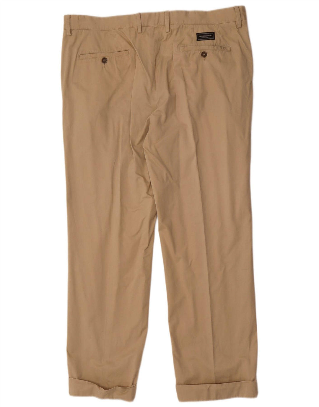 Marlboro Classics Straight Chino-bukser til mænd W38 L30 Beige