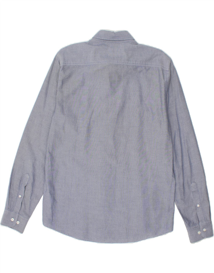 TIMBERLAND Mens Slim Fit Shirt Large Blue Cotton Vintage Timberland and Second-Hand Timberland from Messina Hembry 