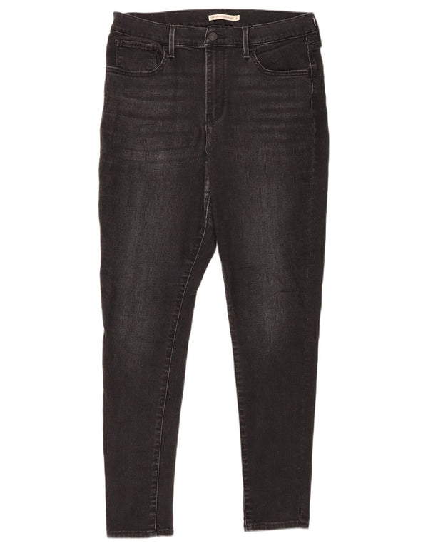 Levi's Womens 720 High Rise Super Skinny Jeans W31 L30 Black Bomuld