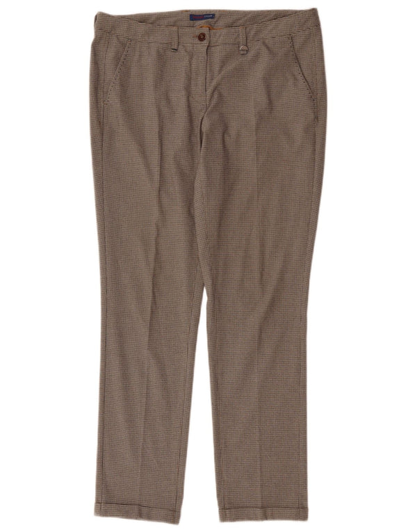 Trussardi lige jakkesæt til kvinder IT 44 Medium W34 L30 brun ternet