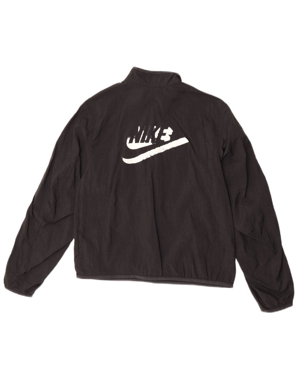 Nike drenge grafisk pullover træningsdragt topjakke 13-14 år XL sort nylon