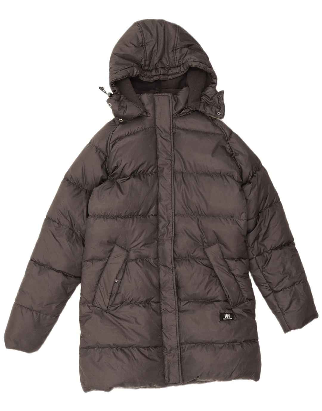 Helly Hansen Dame Hætte Oversized Polstret Frakke UK 10 Small Black Nylon