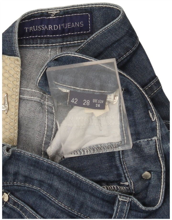 TRUSSARDI lige jeans til kvinder W26 L30 blå bomuld