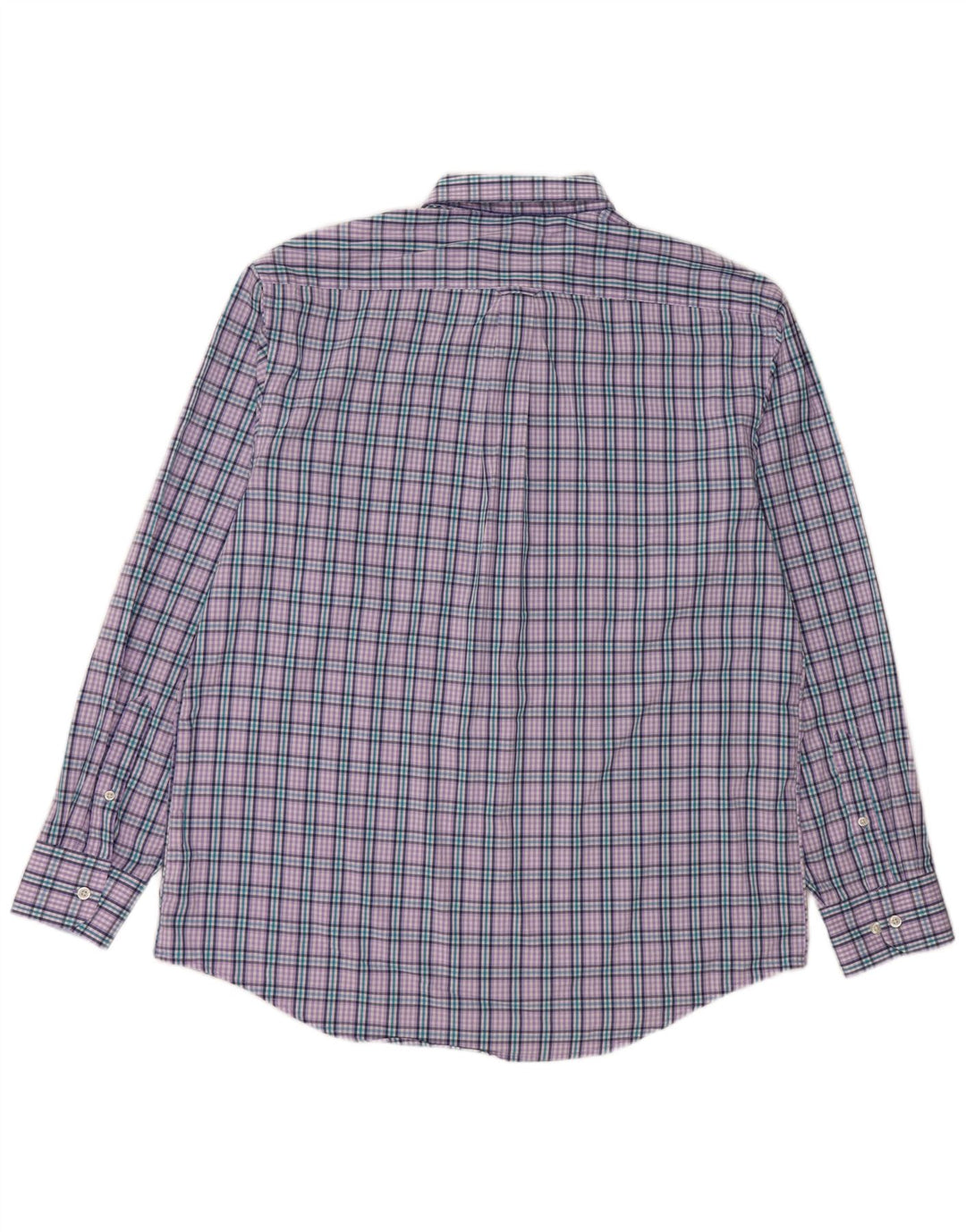 IZOD Flanellskjorte til mænd Stor lilla ternet bomuld