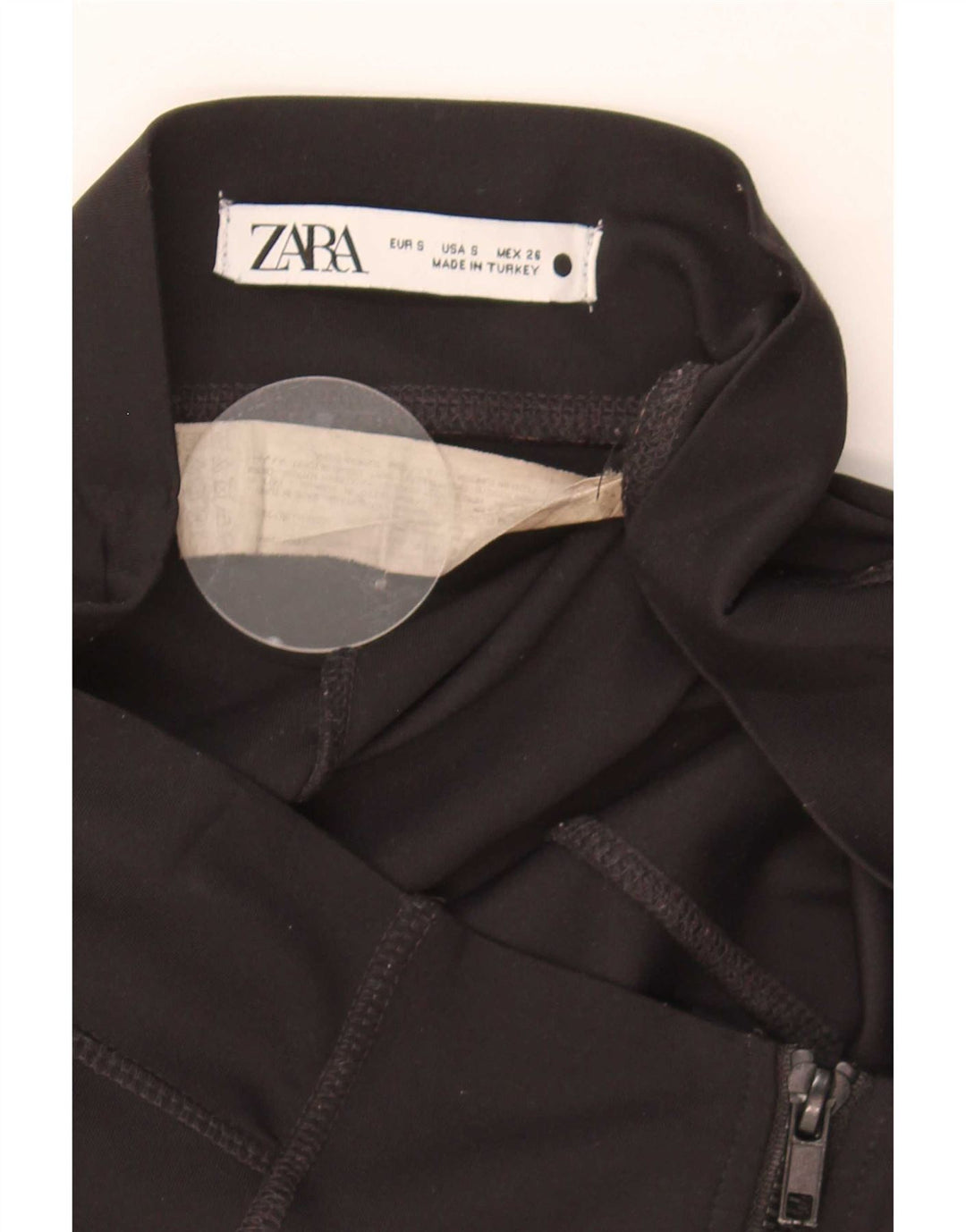 Zara Womens Leggings UK 8 Small Black Polyamide