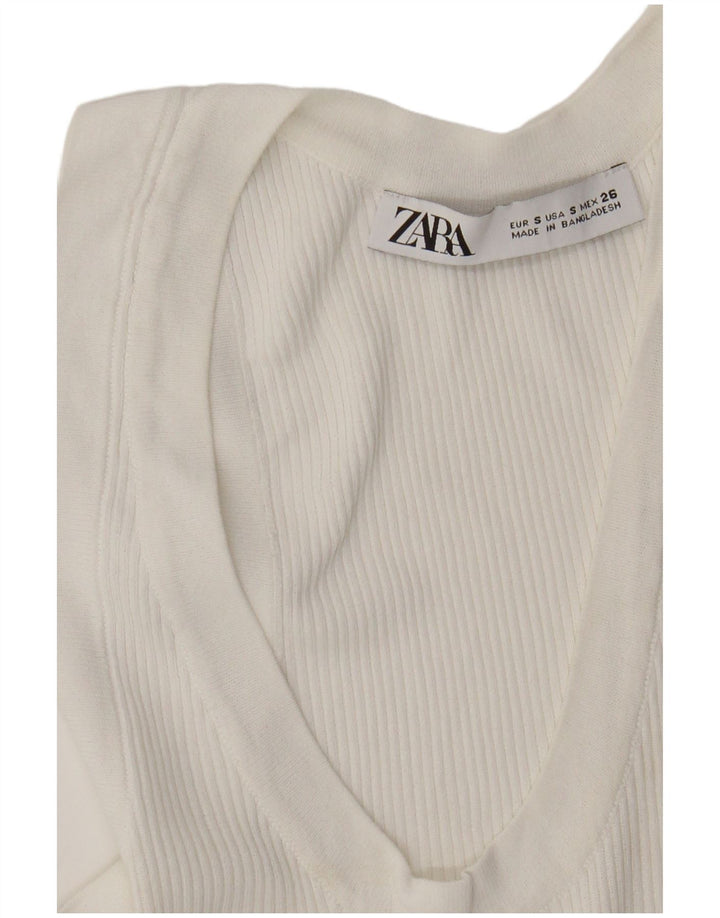 Zara Dame Vest Top Lille Hvid
