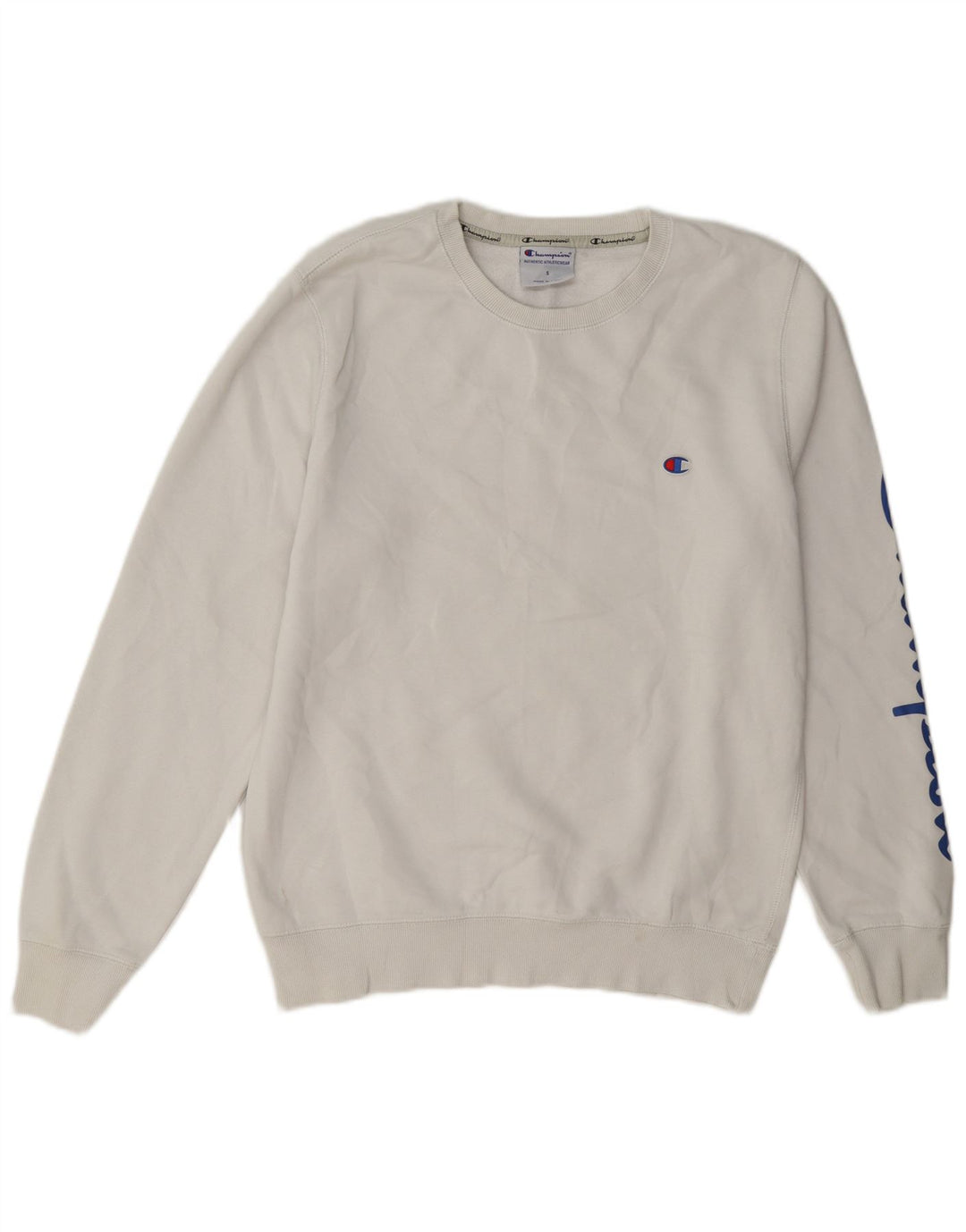 Champion Herre Grafisk Sweatshirt Jumper Lille Hvid Bomuld
