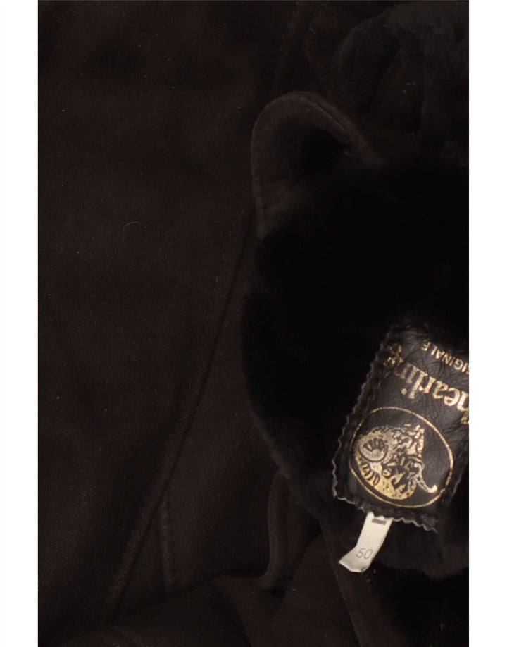 Vintage Herre Shearling Jacket IT 50 Large Black