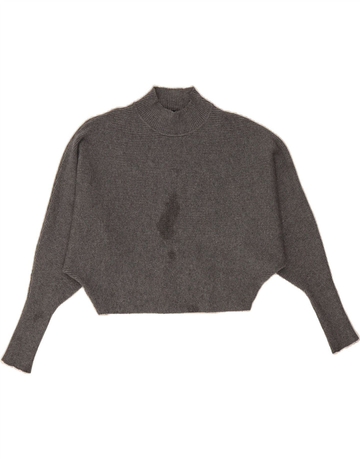 ZARA Womens Oversized Batwing Turtle Neck Jumper Sweater UK 10 Small Grey Vintage Zara and Second-Hand Zara from Messina Hembry 