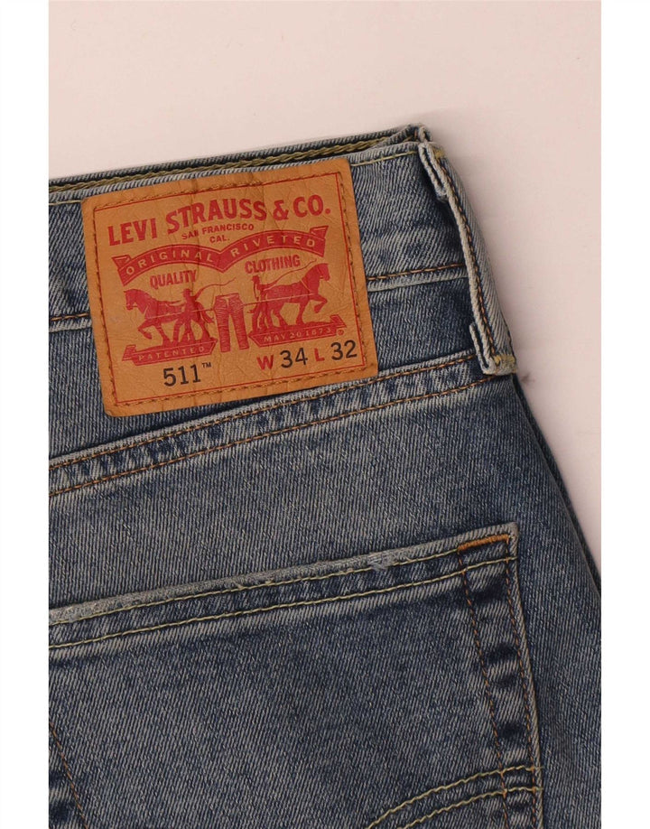 Levi's Herre 511 Slim Jeans W34 L29 Blå