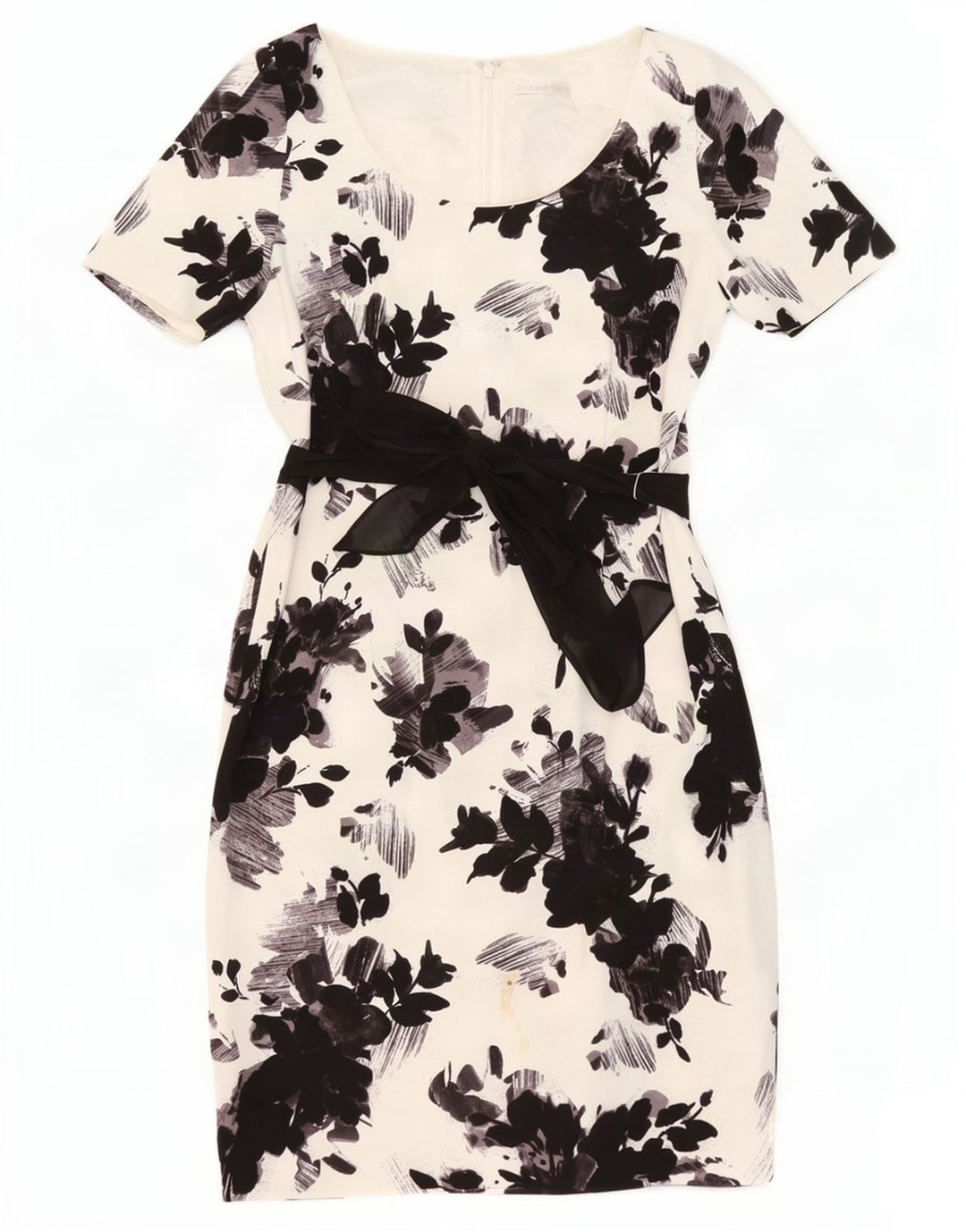 Jacques Vert Womens Sheath Dress UK 14 Large White Floral Polyester