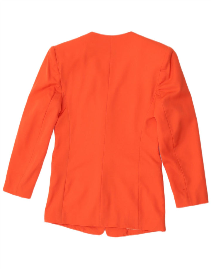 Issima Dame 5 Button Blazer Jacket UK 12 Medium Orange