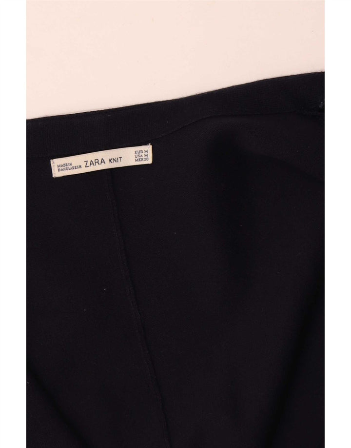 Zara Dame Oversized V-hals sweater UK 14 Medium Navy Blue