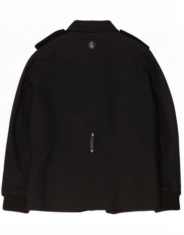 Piero Guidi Mens Military Utility Jacket UK 42 XL Black Cotton