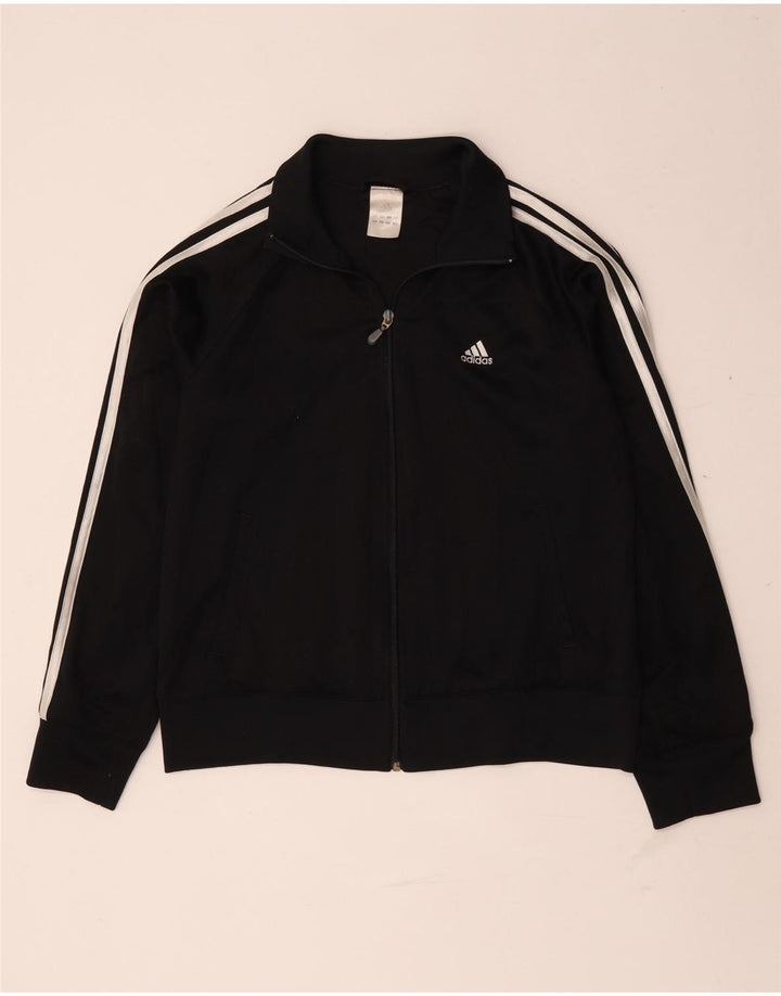 Adidas træningsdragt topjakke til kvinder UK 16 Stor sort polyester