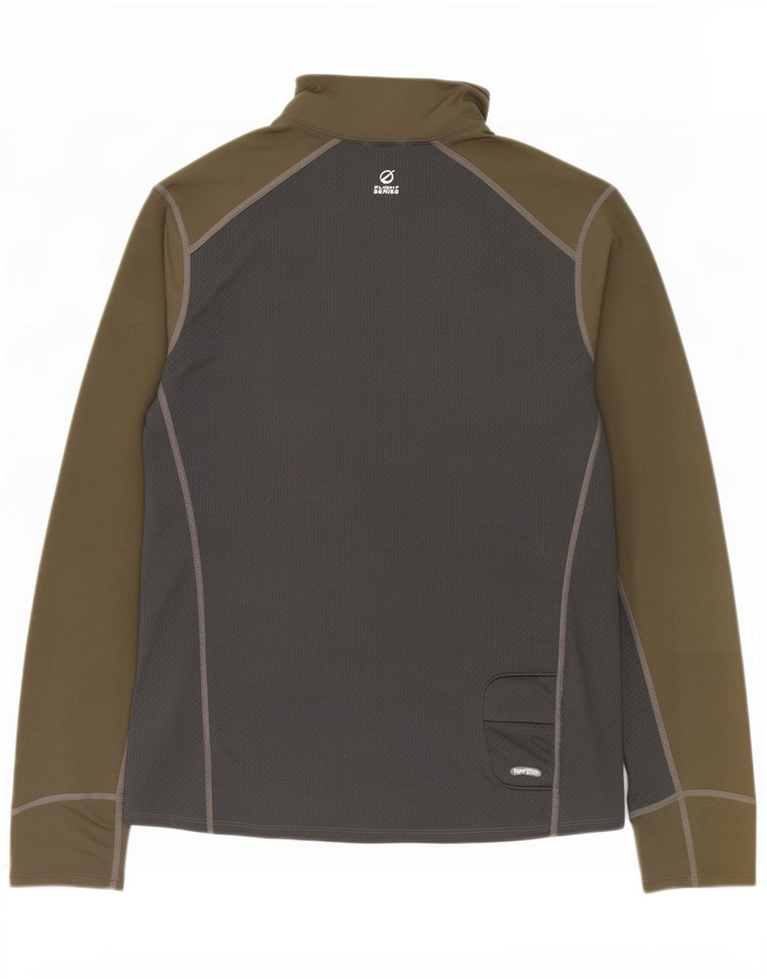 The North Face Herre Zip Neck Pullover Træningsdragt Top Stor Khaki Colourblock