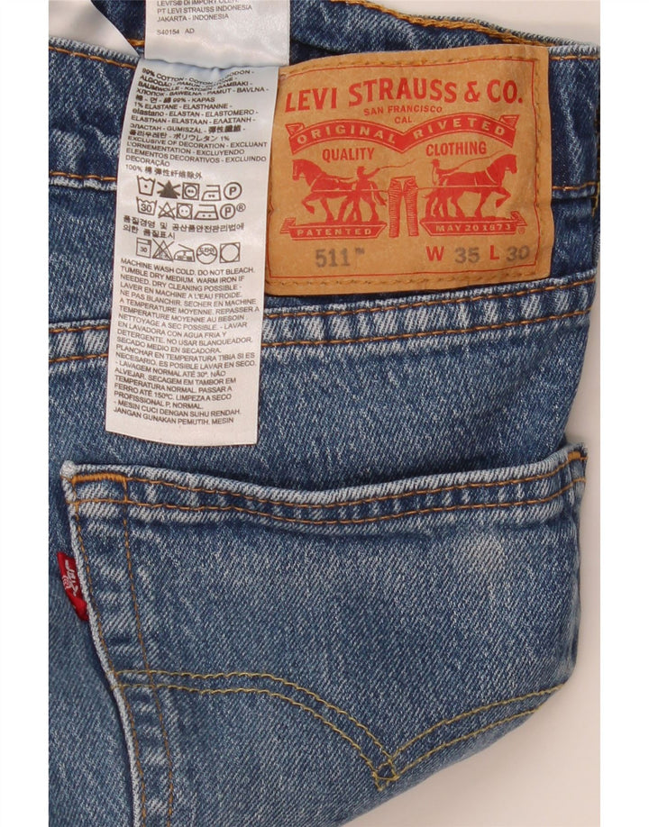 Levi's Herre 511 Slim Jeans W35 L30 Blå Bomuld