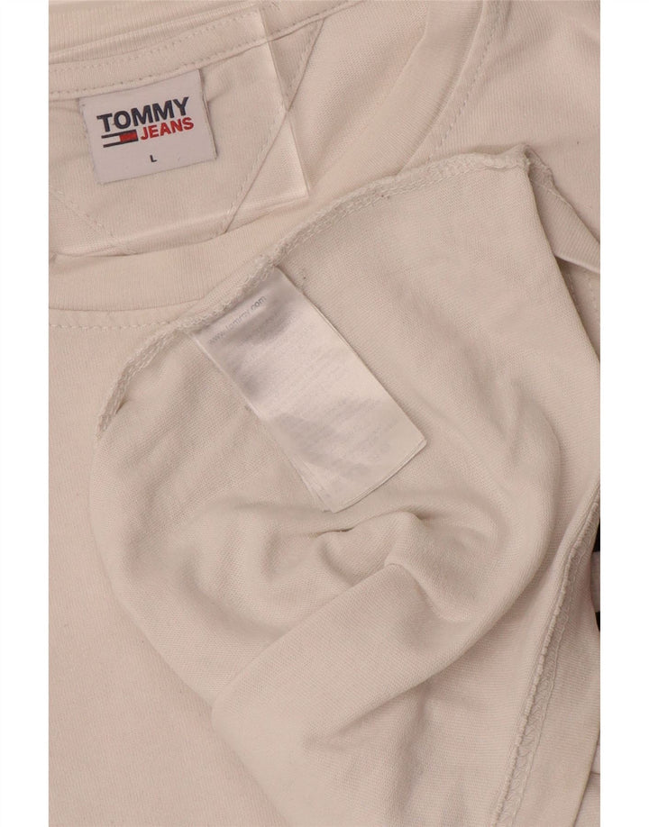 Tommy Hilfiger Herre Grafisk T-Shirt Top Stor Hvid Bomuld