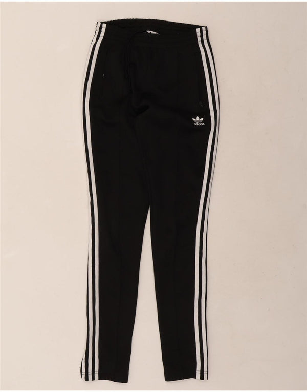 Adidas Dame Prime Blue Træningsdragt Bukser UK 4 XS Sort Bomuld