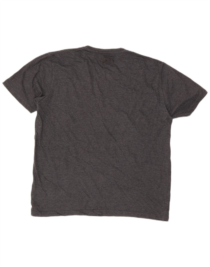 Under Armour Herre Heat Gear T-Shirt Top Medium Grey Bomuld