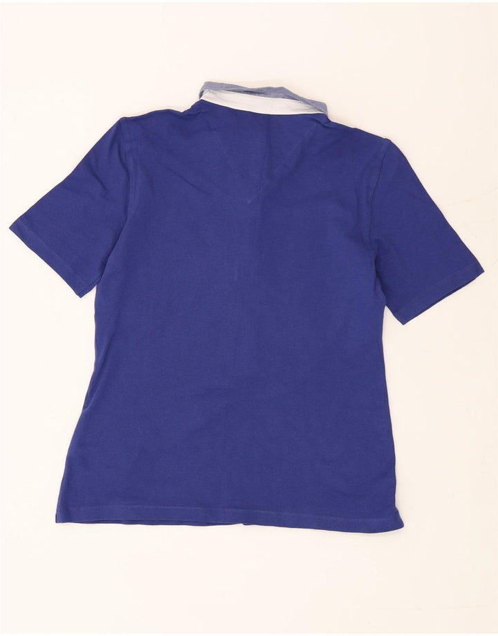 Fay Dame Polo Shirt UK 14 Stor Blå Bomuld