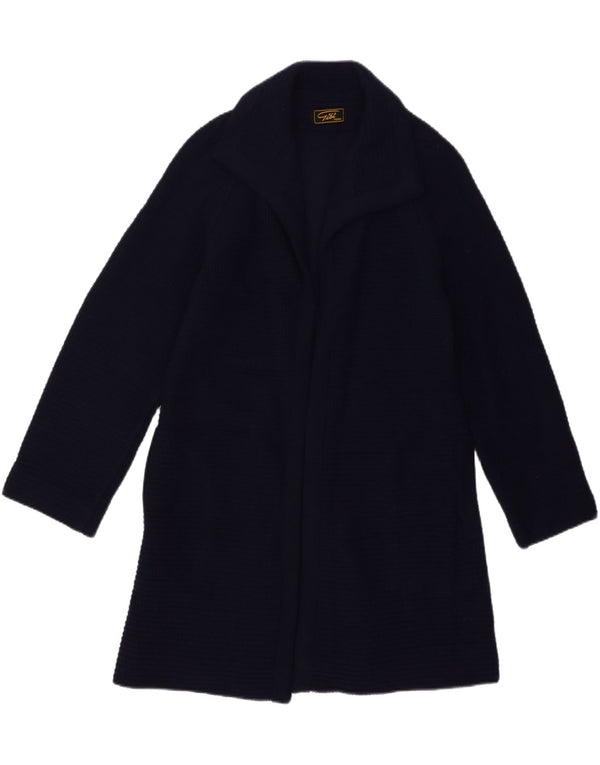 Gibi Dame Longline Åben Cardigan Sweater IT 42 Medium Navy Blue