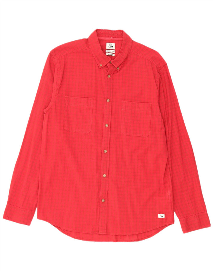 Quiksilver Herre Modern Fit skjorte Medium rød ternet bomuld