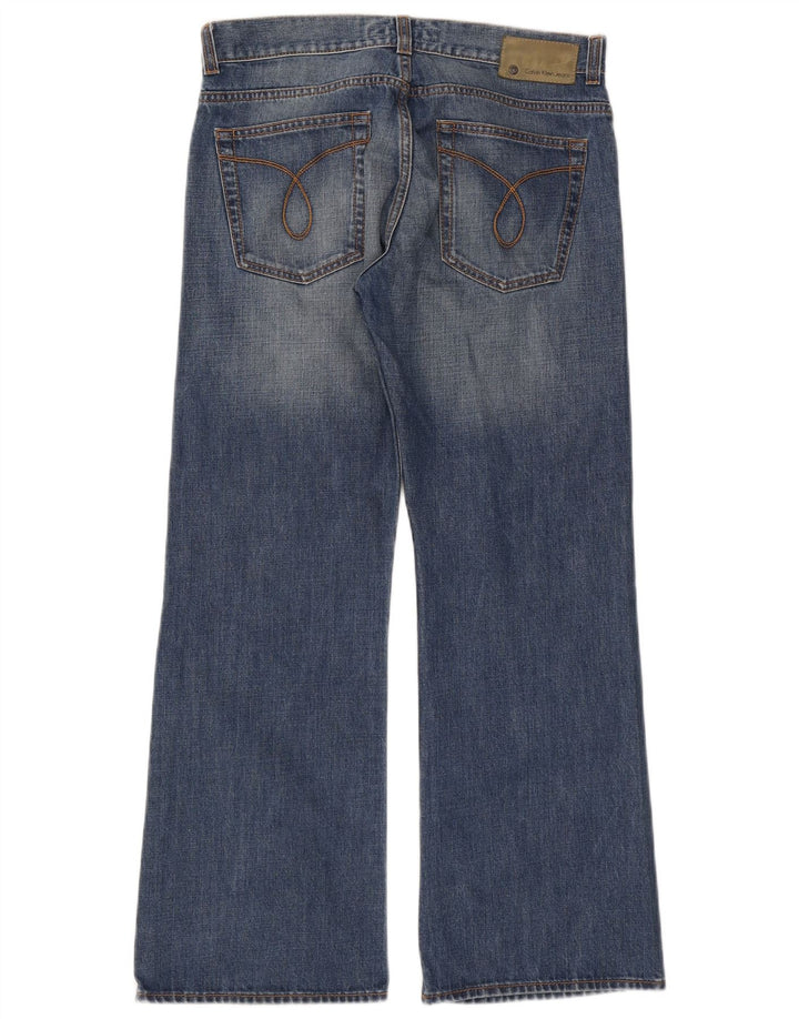 CALVIN KLEIN Womens Bootcut Jeans W31 L29 Blue Cotton