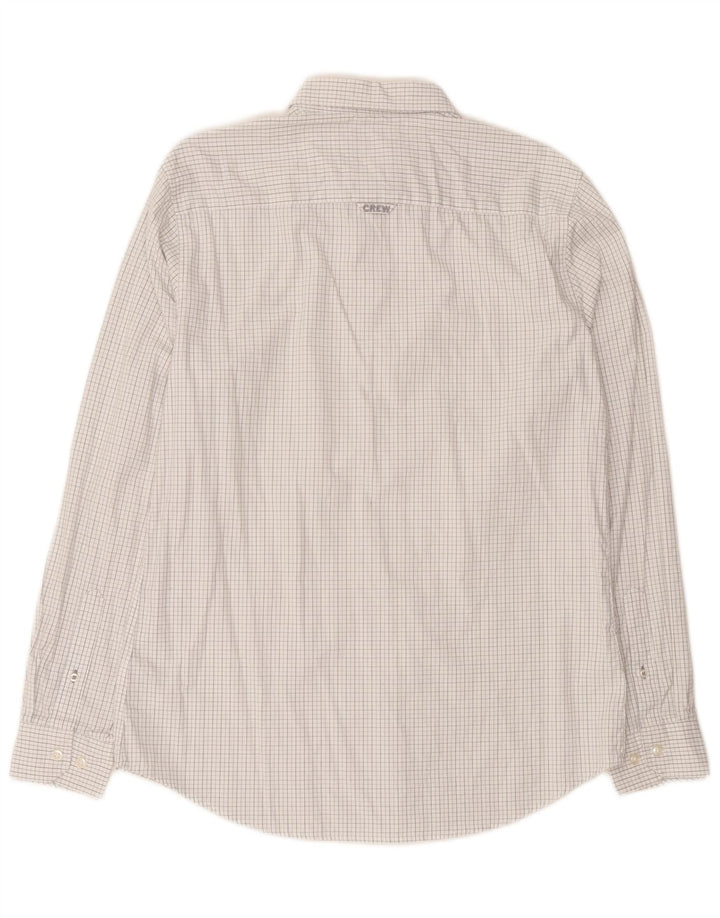 CREW TØJ Herre Slim Fit skjorte Medium White Gingham Cotton