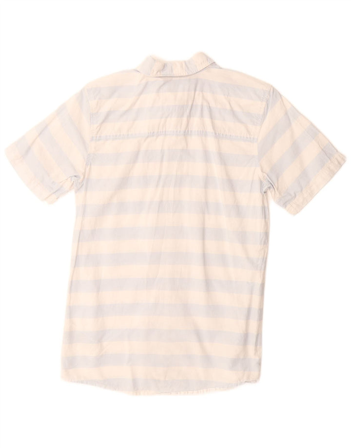 LEVI'S Boys Short Sleeve Shirt 10-11 Years Medium  Blue Striped Cotton