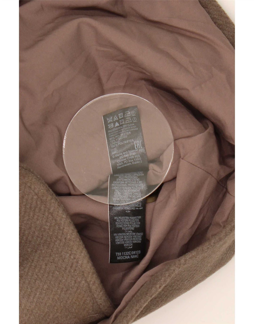 Marks & Spencer Dameoverfrakke UK 18 XL Grå Polyester