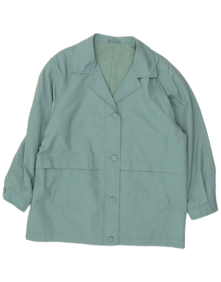 DANNIMAC Womens Oversized Bomber Jacket UK 16 Large Blue Polyester
