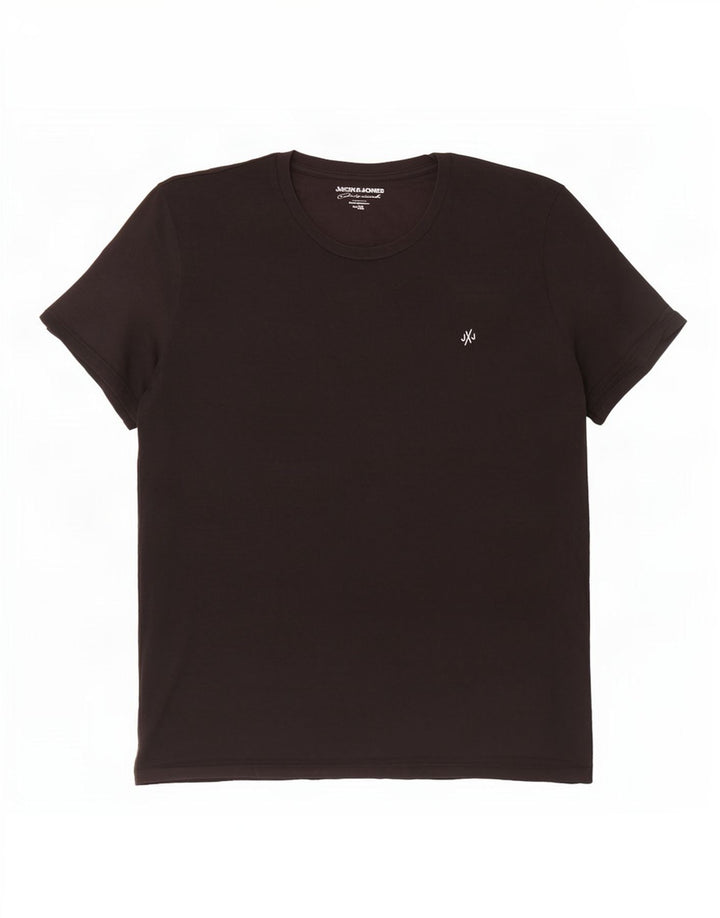 Jack & Jones Herre T-Shirt Top XL Sort Bomuld