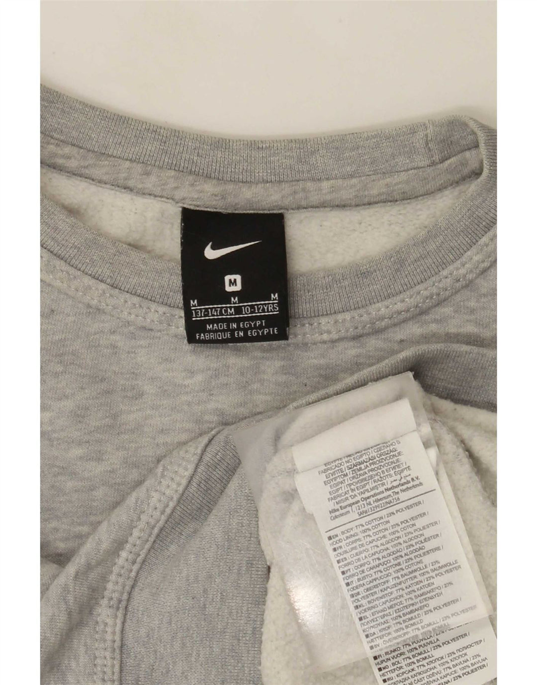 Nike Boys Sweatshirt Jumper 10-11 år Medium Grey Flecked Bomuld