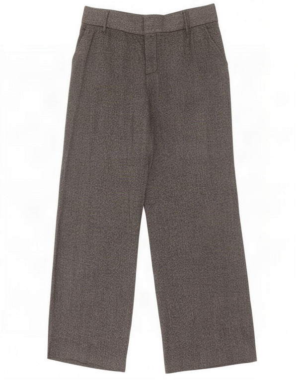 Zara Womens Casual Bukser med brede ben W32 L31 Grå sildeben