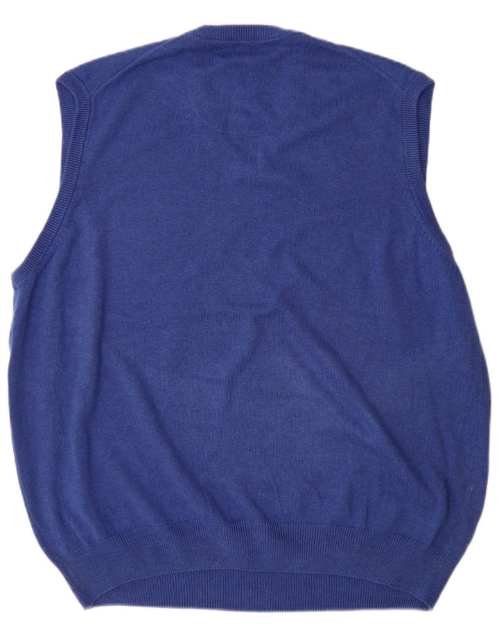 Marks & Spencer Herre Blue Harbor Vest Tank Top 2XL Blå Bomuld