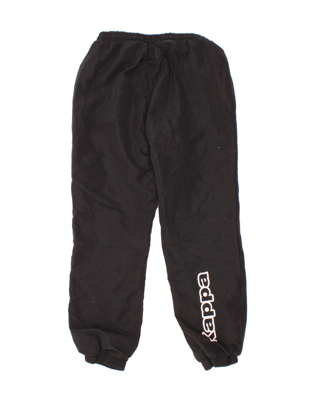 KAPPA Boys Graphic Tracksuit Trousers Joggers 11-12 Years Black Polyester Vintage Kappa and Second-Hand Kappa from Messina Hembry 