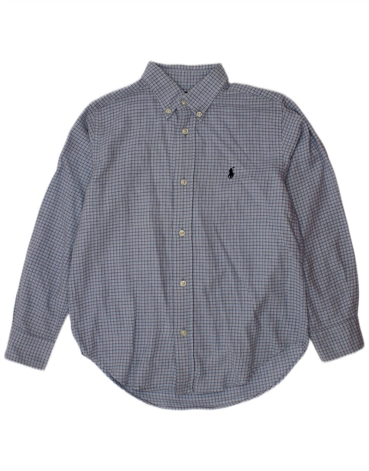 Ralph Lauren drengeskjorte 5-6 år blå Gingham bomuld
