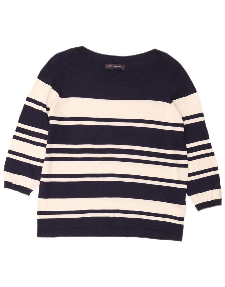 Marks & Spencer Dame sweater med rund hals DK 14 Medium Navy Blue