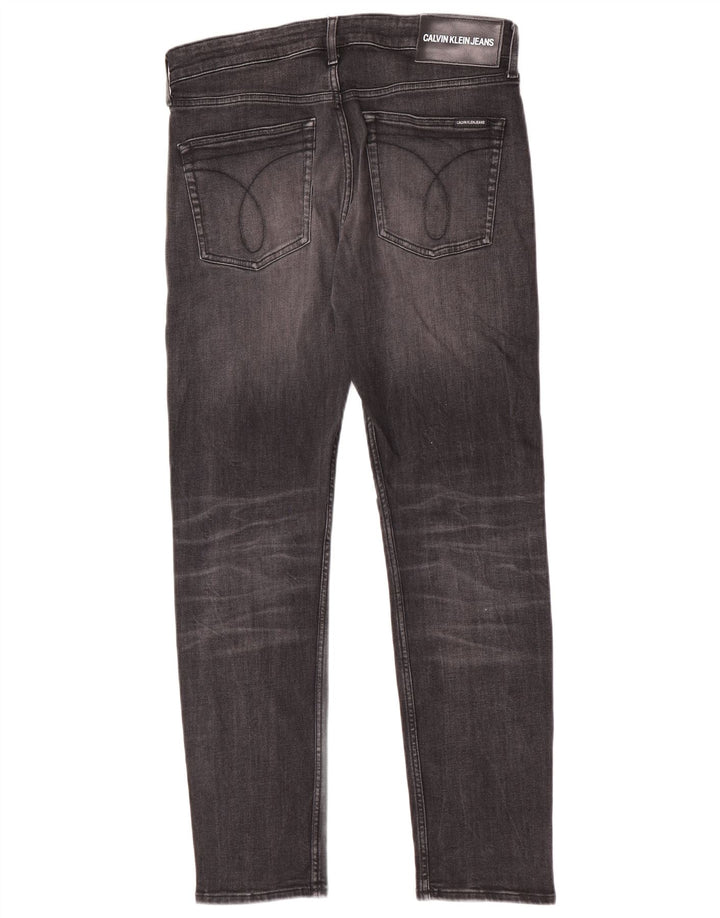 Calvin Klein Herre Slim Jeans W32 L30 Grå Bomuld
