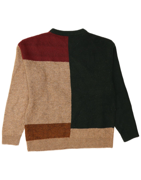 Zara Herre Boat Neck Jumper Sweater Stor flerfarvet Colourblock