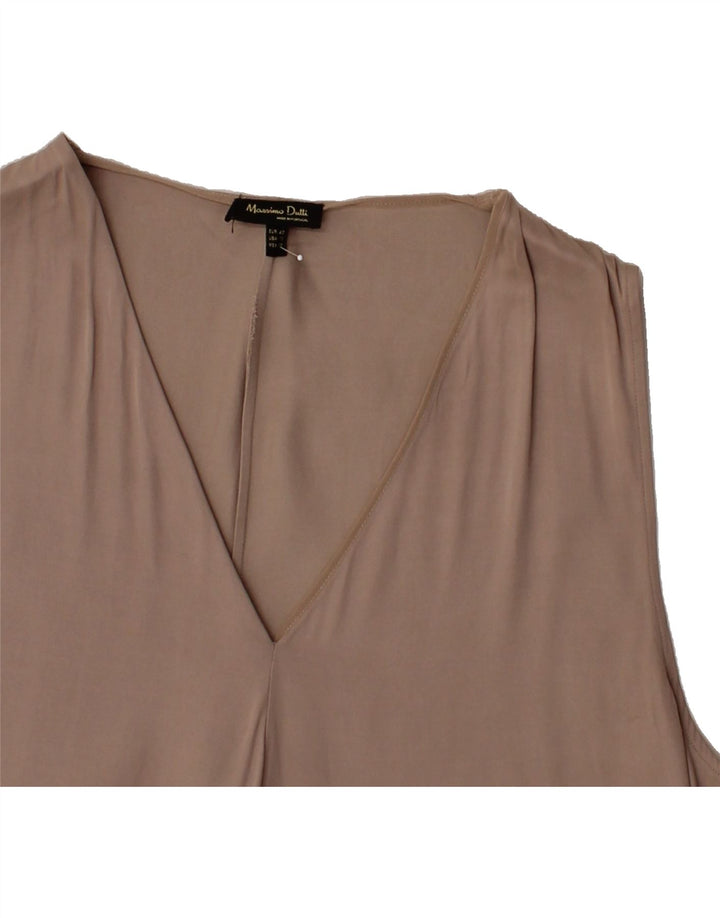 MASSIMO DUTTI Womens Sleeveless Blouse Top EU 42 Large Beige Vintage Massimo Dutti and Second-Hand Massimo Dutti from Messina Hembry 