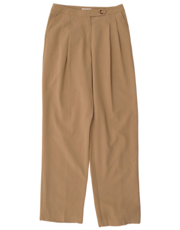 Topshop Kvinder Højtaljet Pegged jakkesæt Bukser UK 8 Small W26 L32 Beige