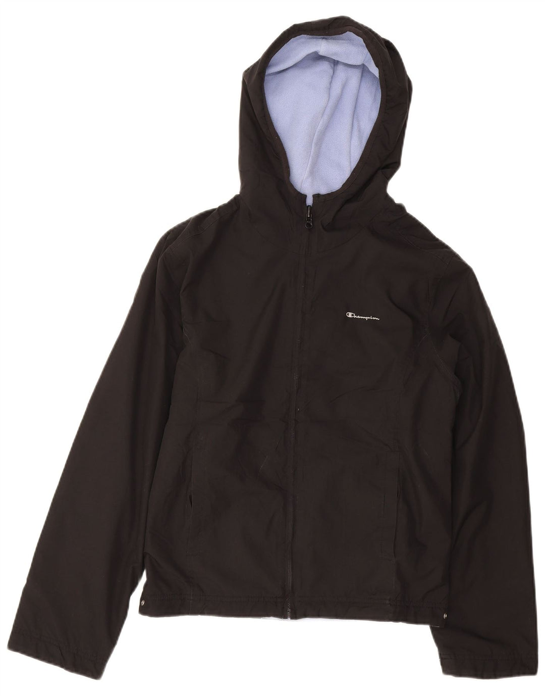 CHAMPION Womens Oversized Hooded Reversible Jacket UK 10 Small Black