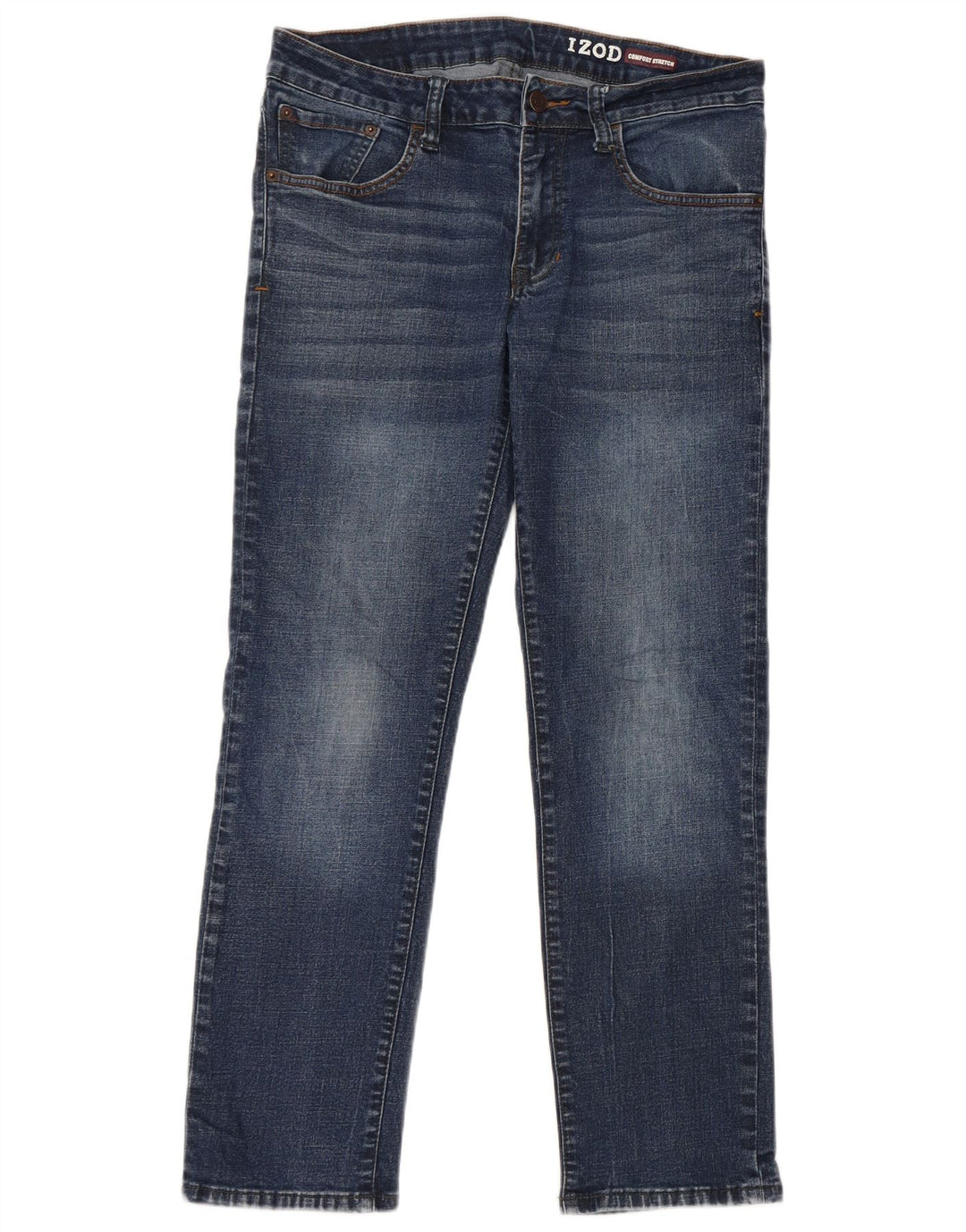 Izod Herre Comfort Fit Straight Jeans W32 L29 Blå Bomuld