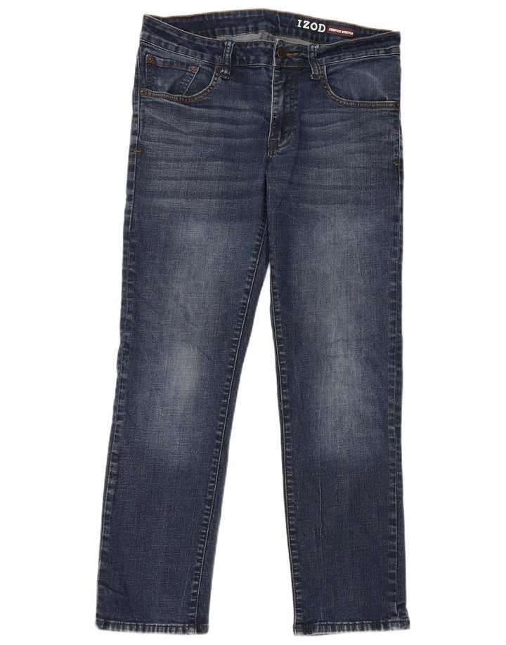 Izod Herre Comfort Fit Straight Jeans W32 L29 Blå Bomuld