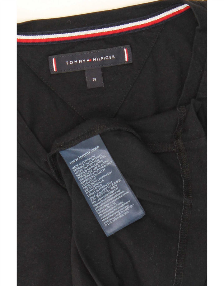 Tommy Hilfiger Herre T-Shirt Top Medium Sort Bomuld