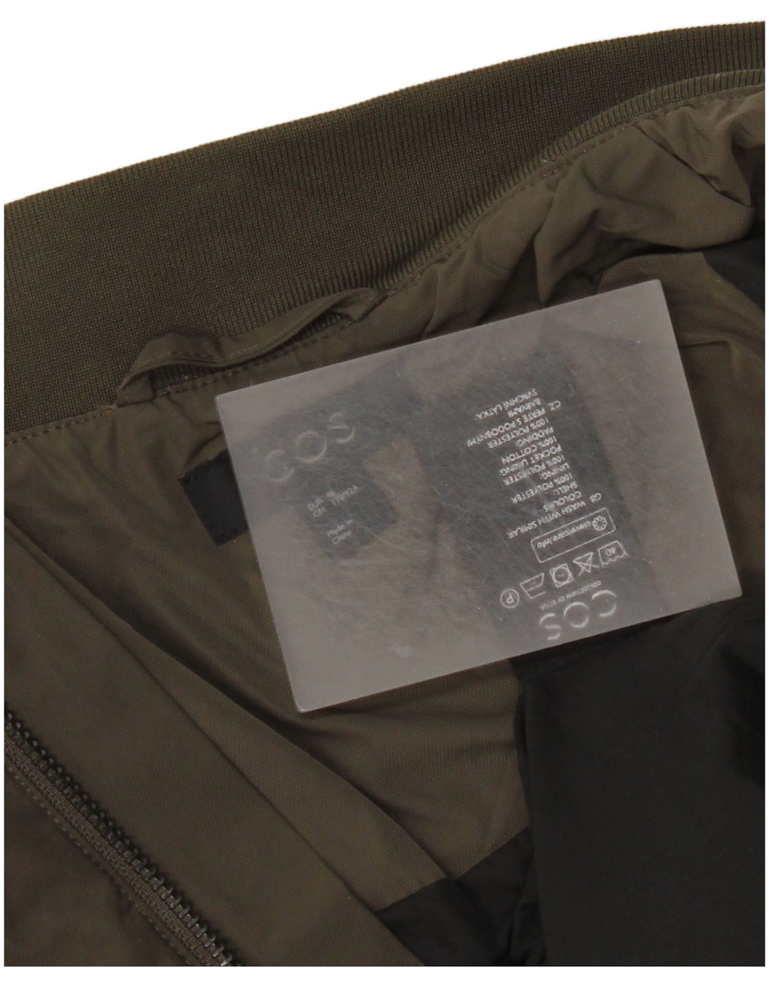 Cos Bomberjakke til mænd EU 46 Small Khaki Polyester
