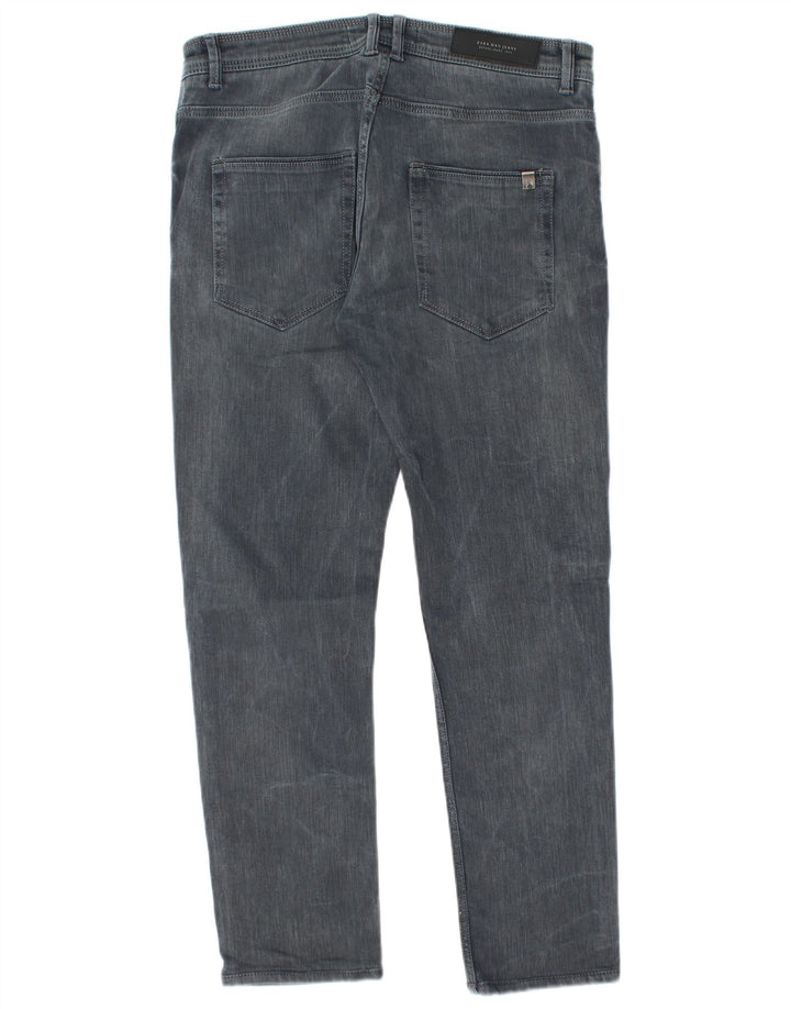 Zara Herre Slim Jeans EU 42 Large W32 L28 Grå Bomuld